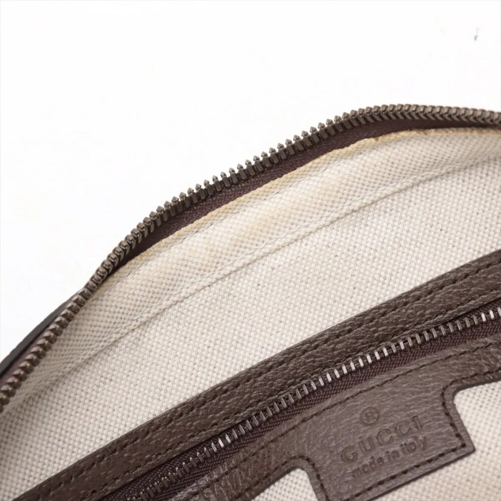 Gucci GG Supreme Shoulder Bag Brown PVC Leather Crossbody 699439 - Picture 9 of 11
